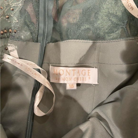 Mother of the Bride/Groom dress- Montage by Mon Cheri- Sage Green - Picture 11 of 12